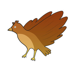Brown bird creature clip art