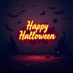 Happy Halloween Typography Banner Design