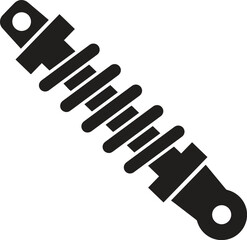 Illustration of Car Suspension Glyph Icon
