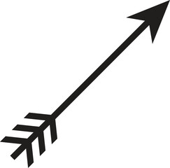 Bow arrow icon Arrows Icon on Black and White Vector Backgrounds