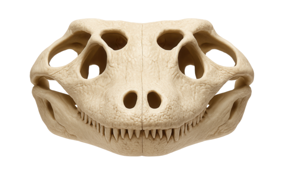Reptilian skull featuring a broad snout and temporal fenestrae