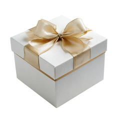 Obraz premium Gift box white on transparent background