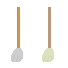 Pixel art broom clip art