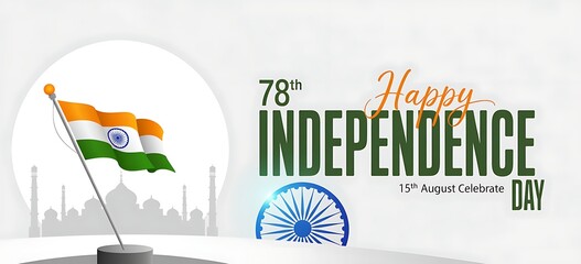 A graphic design for indias 78th independence day celebration
