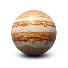 High-Resolution Jupiter Planet Globe Isolated on White or Transparent Background