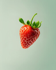 strawberry on a light green background