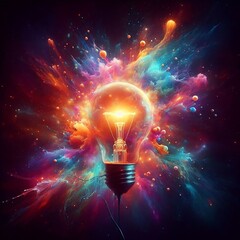 Innovative Idea Exploding with Creative Energy