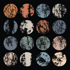 Abstract Grunge Texture with Circle Splatter Shape Design