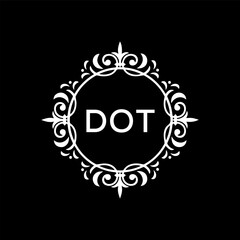DOT Letter Initial Logo Design Template Vector Illustration