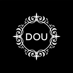 DOU Letter Initial Logo Design Template Vector Illustration