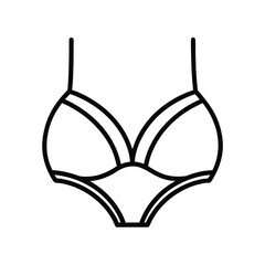 black bra isolated on white