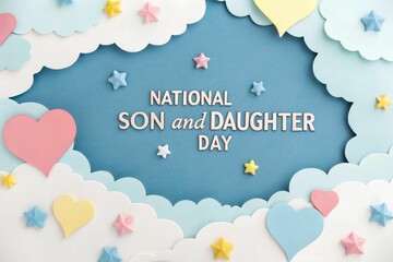 National son and daughter day celebration design