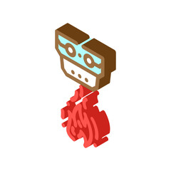 flame sensor module isometric icon vector illustration