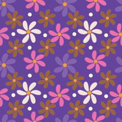 cut seamless hand drawn floral pattern, Botanical, Vector illustration for wedding and valentine day design.