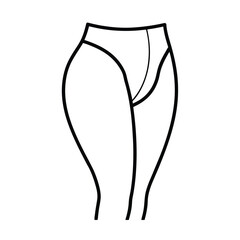 thigh vector art illustration