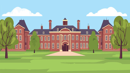 Naklejka premium Transformation of a Once Prestigious Institution into Modern State - Educational Concept
