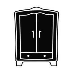vector art illustration of wardrobe