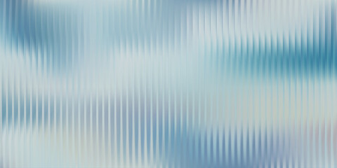 Naklejka na ściany i meble Blue gradient distortion with vertical ripple texture, frosted glass effect and icy reeded lines. Minimal blur surface with cool tones and subtle wave pattern. Vector illustration