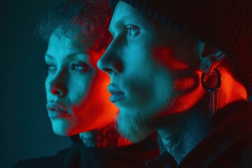 young man and woman