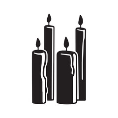 Obraz premium fashioned lighted candle