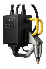 Plasma cutting system with a beveling attachment for creating angled edges in a bridge construction project.