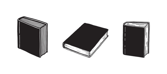 Variety of sketchy books icon