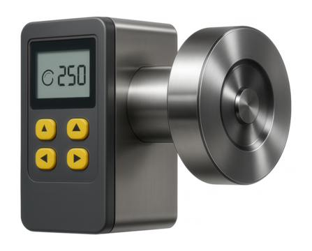 Motorized section rotator with a digital display panel for automated processes in an industrial plant