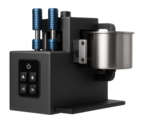 Compact edge banding machine with a side-mounted glue pot for efficient space utilization in small workshops.