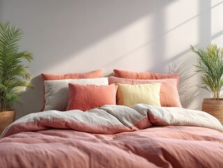Serene Bedroom Decor: Soft Linen Bedding, Natural Light, and Minimalist Style