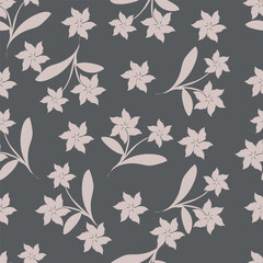 Cute vector floral seamless pattern. Colorful flowers background. Trendy repeat texture for fashion print, wallpaper or fabric