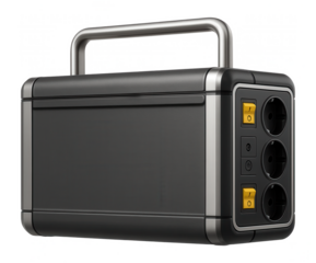 Portable tool chest with a foldable handle and integrated power strip for industrial assembly lines