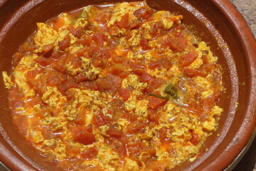 Fresh Tajine with Eggs and Tomatoes