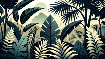 seamless background with leaves