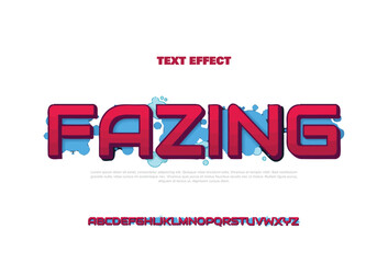 Fazing logo graffiti font text effect, spray and street text style	