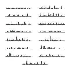 Wavy Beat Sound with Audio Spectrum Music Digital Symbol