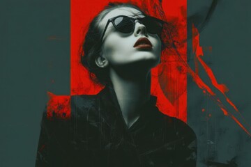 young woman in the night
