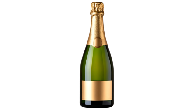 champagne bottle isolated on white background transparent png