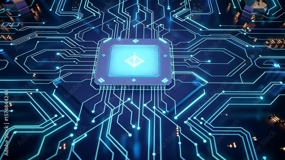 Poster circuit board pattern close up