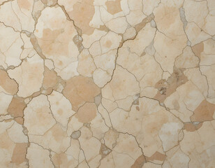 Cracked Beige Plaster Wall Texture:  Distressed, Rustic, Vintage Background