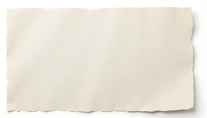 Obraz premium Blank Cream Colored Torn Paper Sheet with Rough Edges for Creative Design
