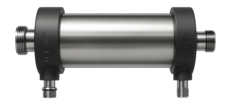 Ultrafiltration membrane module with a tubular design and end cap connections for a textile dyeing plant