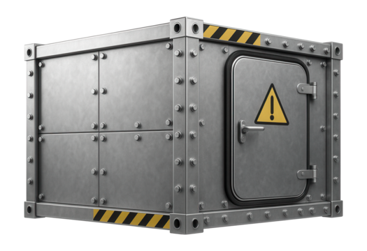 Modular galvanized steel bunker with bolted panels for easy assembly in a mining operation.