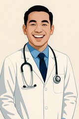 Fototapeta premium doctor with stethoscope