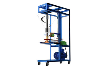 Industrial Meatball Making Machine 3D Render: High-Resolution Food Processing Automation Equipment for Mass Production in Commercial Kitchens and Manufacturing Plants on Transparent HD Background