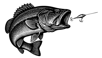 Large-mouth Bass Vector