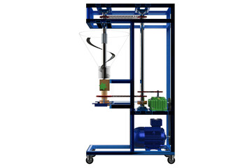 Detailed 3D Render: Meatball Maker Machine - Industrial Food Processing Equipment for Meat Ball Forming and Molding - Isolated on HD Transparent Background for Production and Automation Concepts.