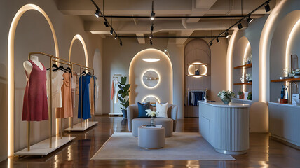 Organised Dress Rack in High-End Boutique

