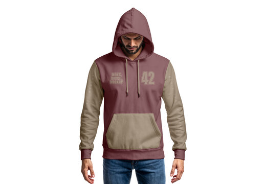 Man with Hoodie Mockup