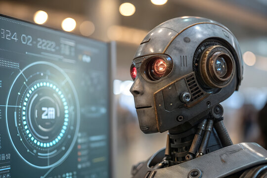 Advanced Robot Eye With Digital Interface - Powered by Adobe