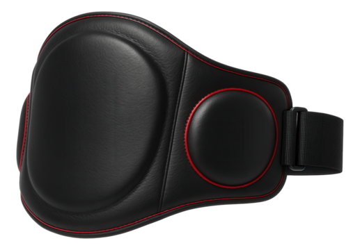 Leather belly pad with adjustable waist strap for boxing trainers